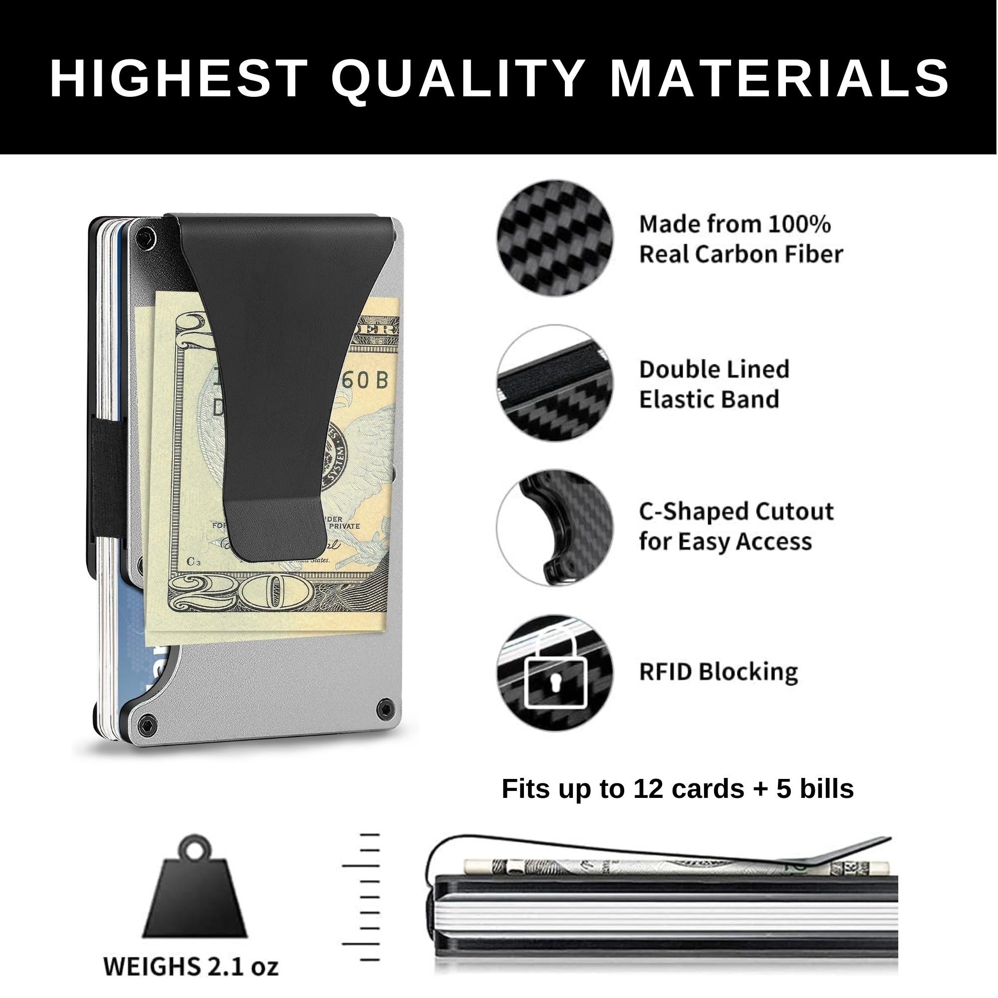 Sleek Carbon Fiber RFID Men's Wallet