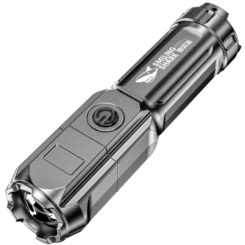 Lumi Trek Pro Rechargeable Tactical Flashlight – 3 Modes, Zoomable, USB-C