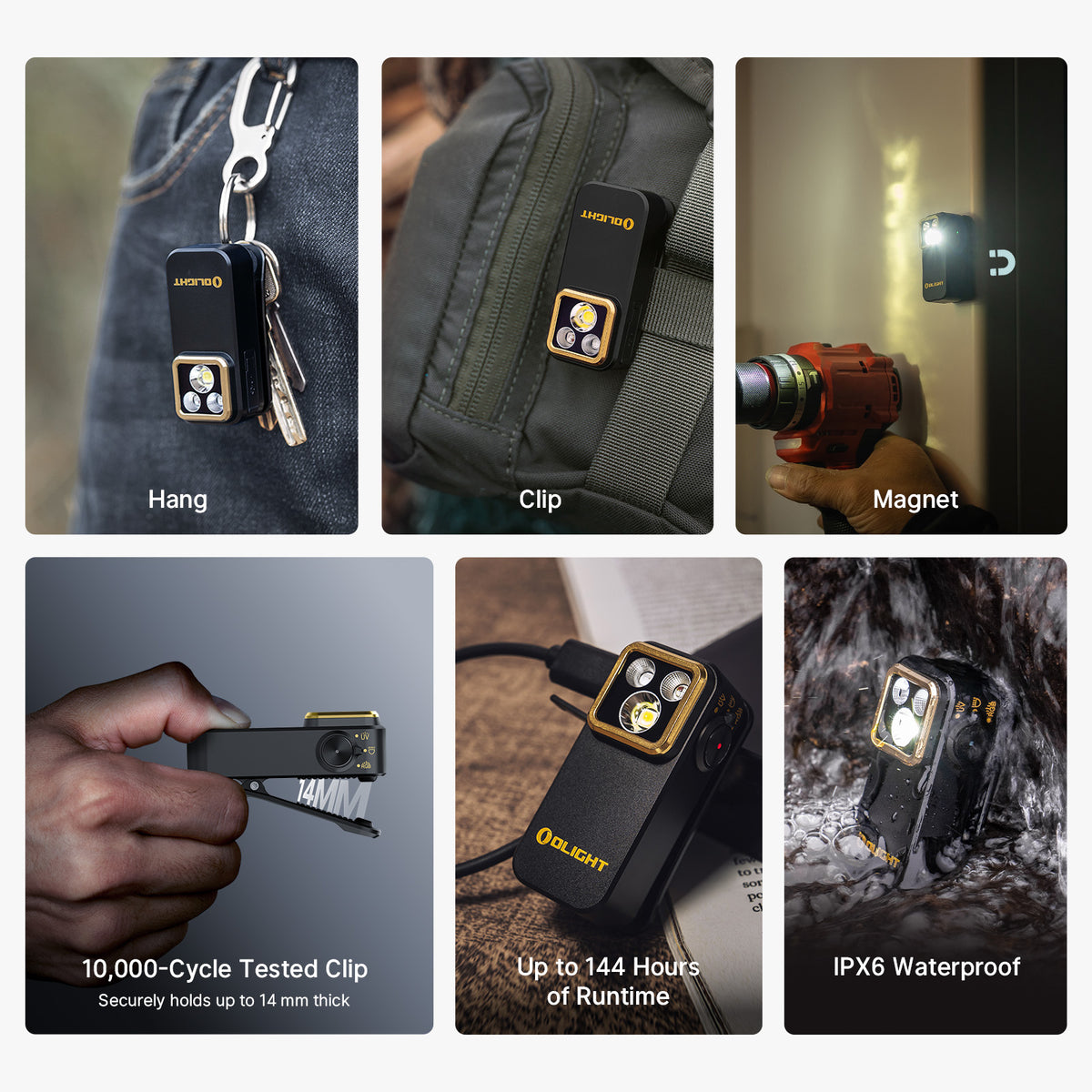 Olight Oclip Pro S Clip-On Light — White, RGB & UV