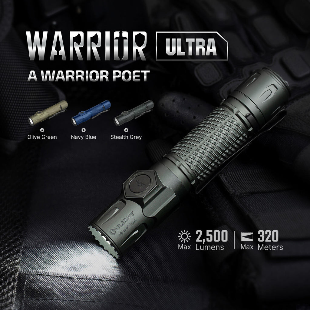 Olight Warrior Ultra Tactical Flashlight — 2500 Lumens