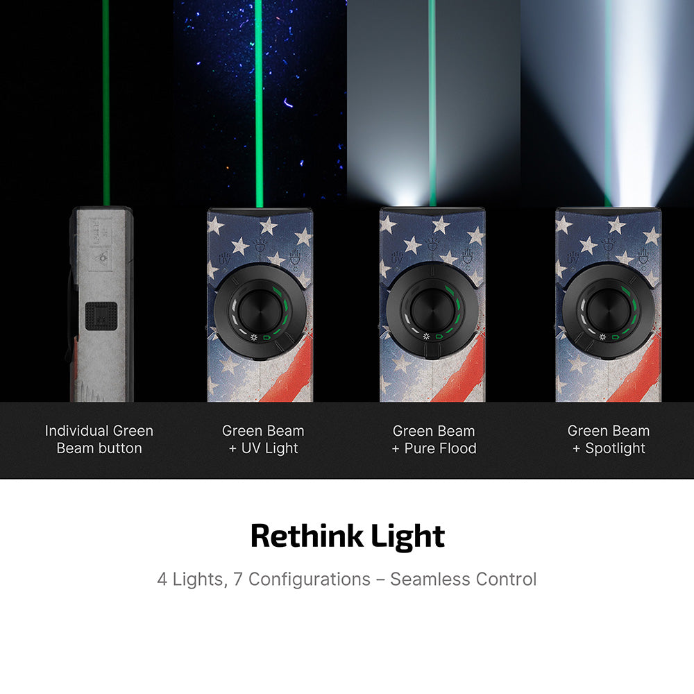 Olight ArkPro Flat EDC Flashlight — Flood, Spot, UV & Laser