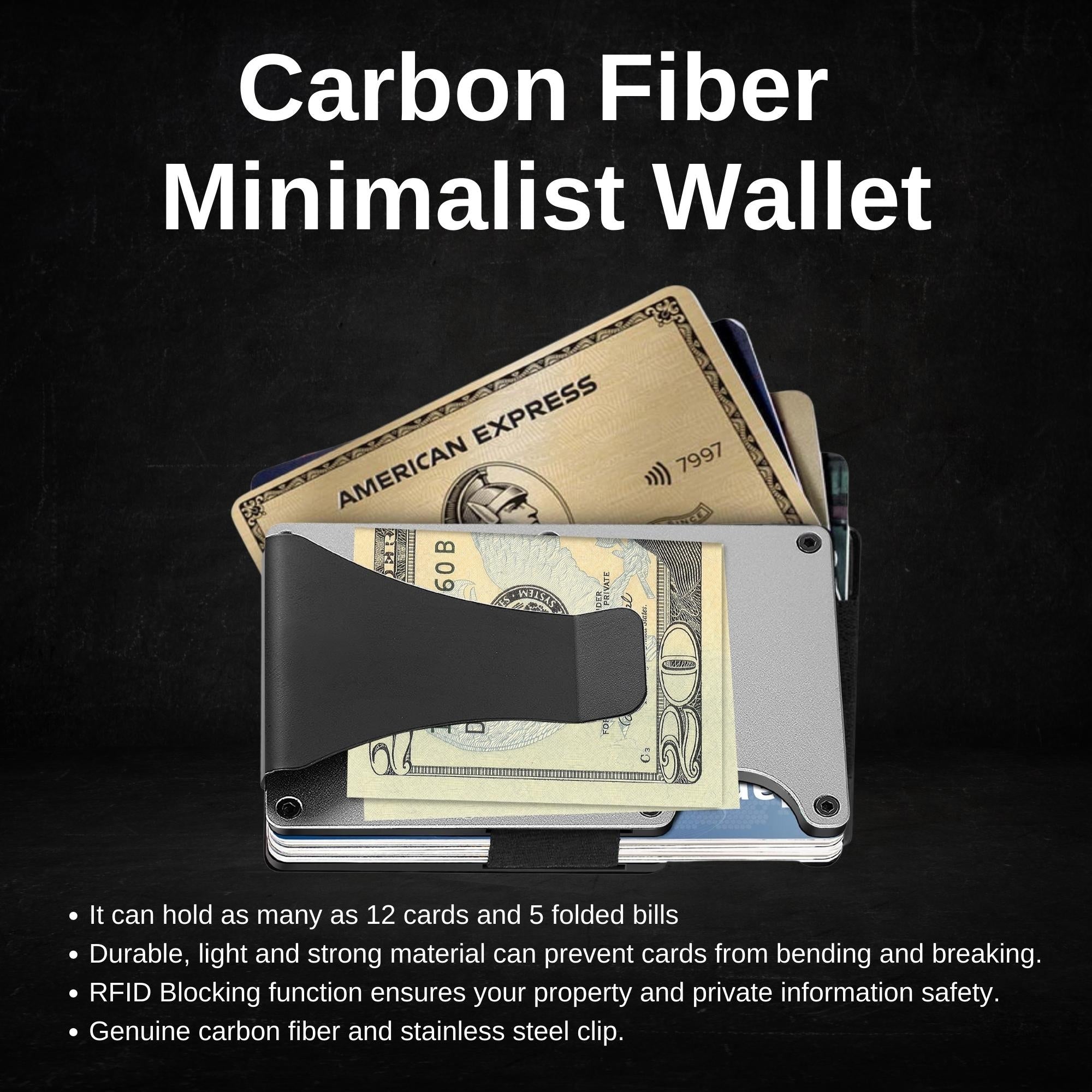 Sleek Carbon Fiber RFID Men's Wallet
