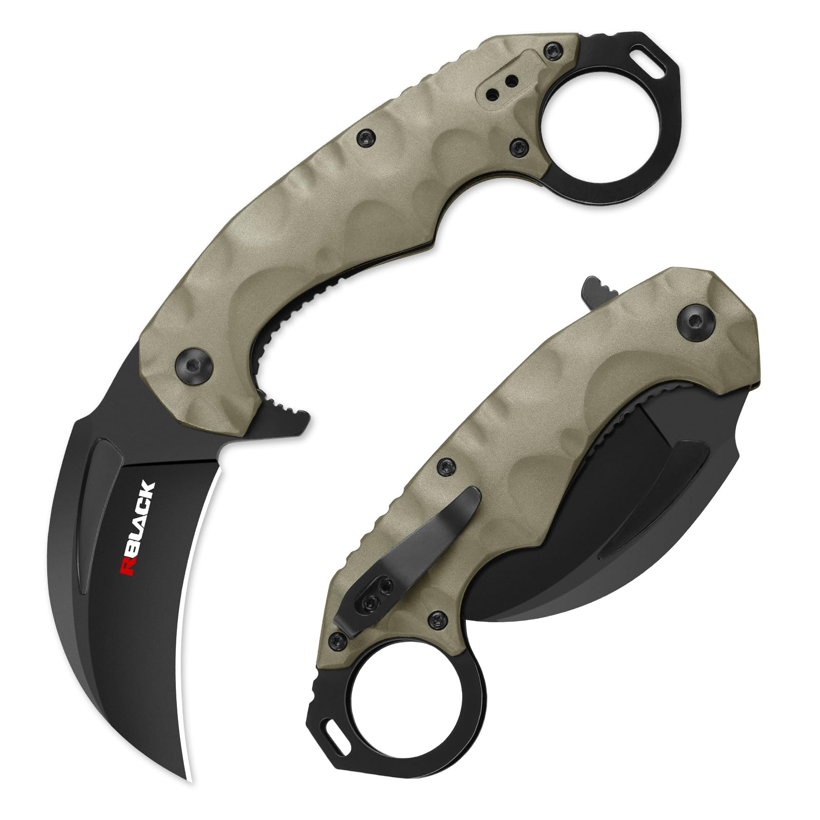 RBLACK Karambit Folding Pocket Knife