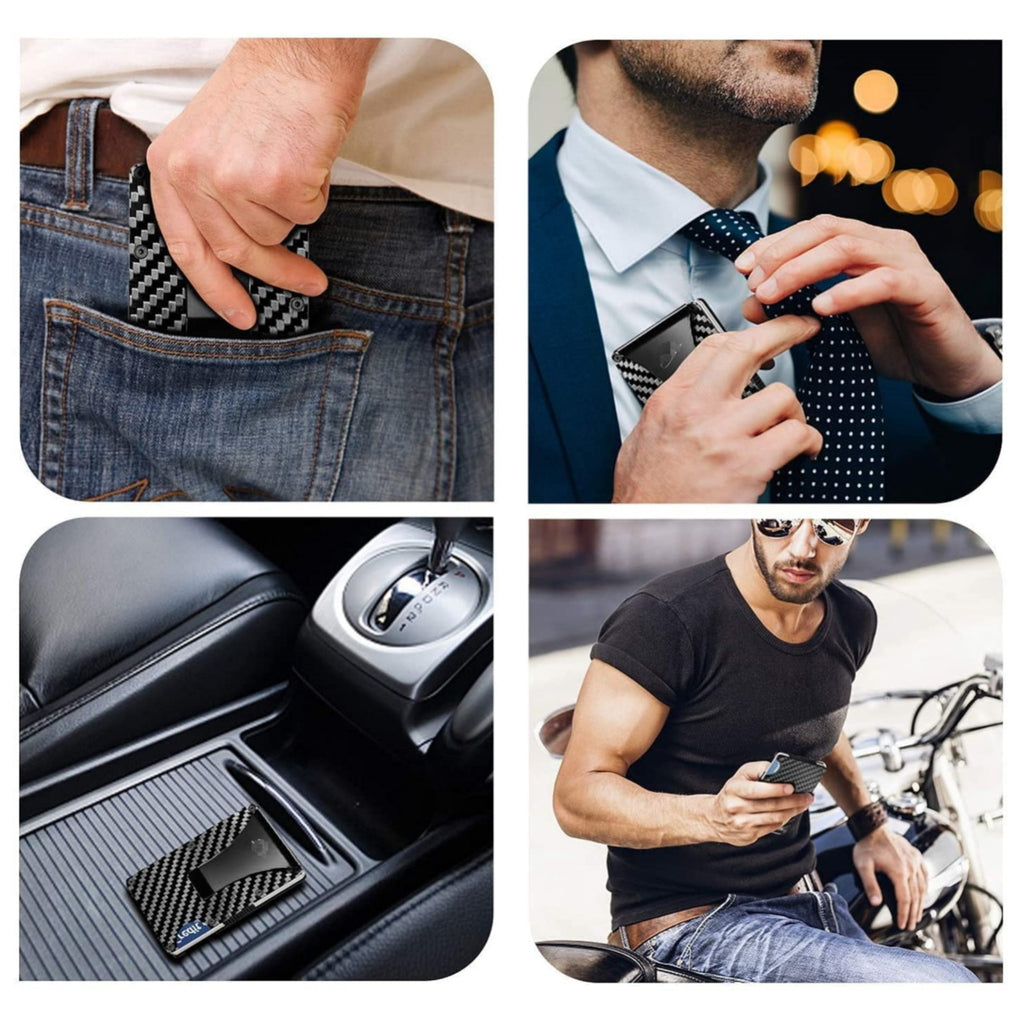 Sleek Carbon Fiber RFID Men's Wallet