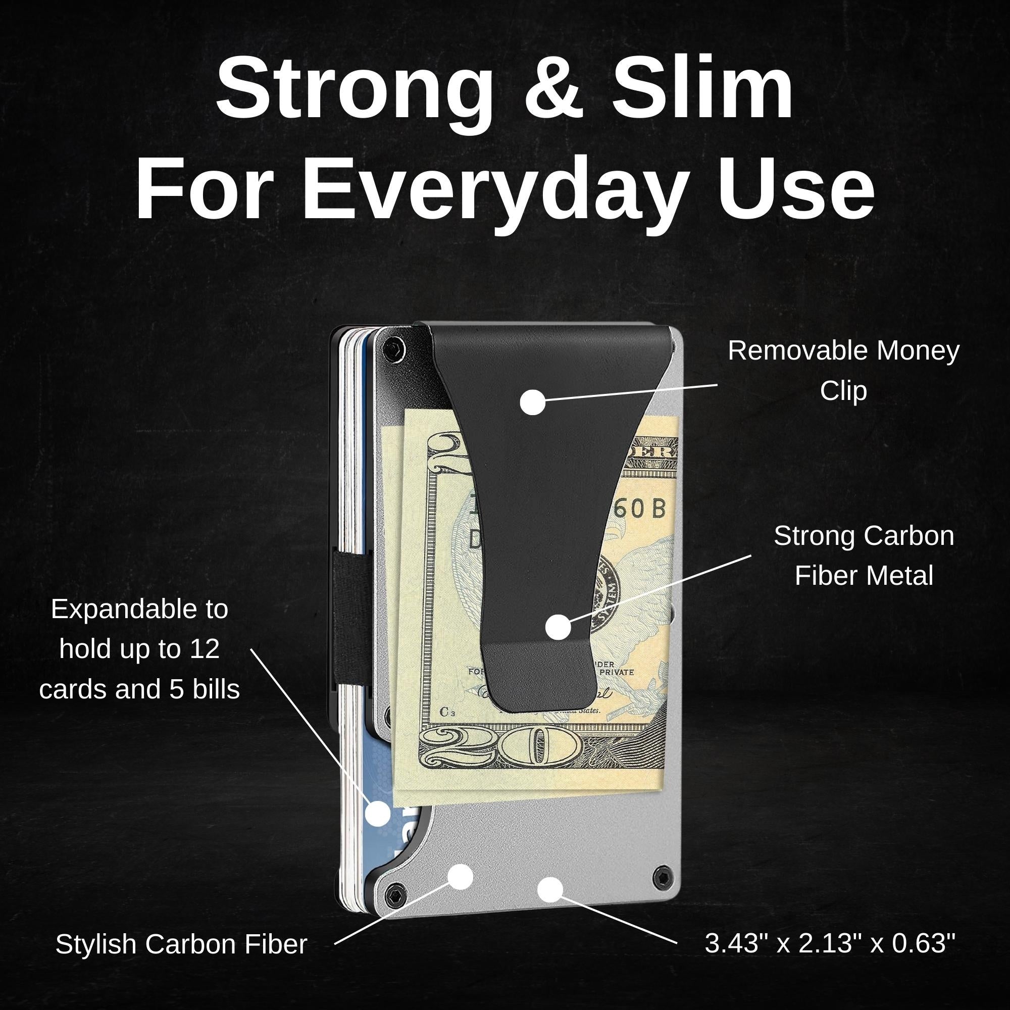 Sleek Carbon Fiber RFID Men's Wallet